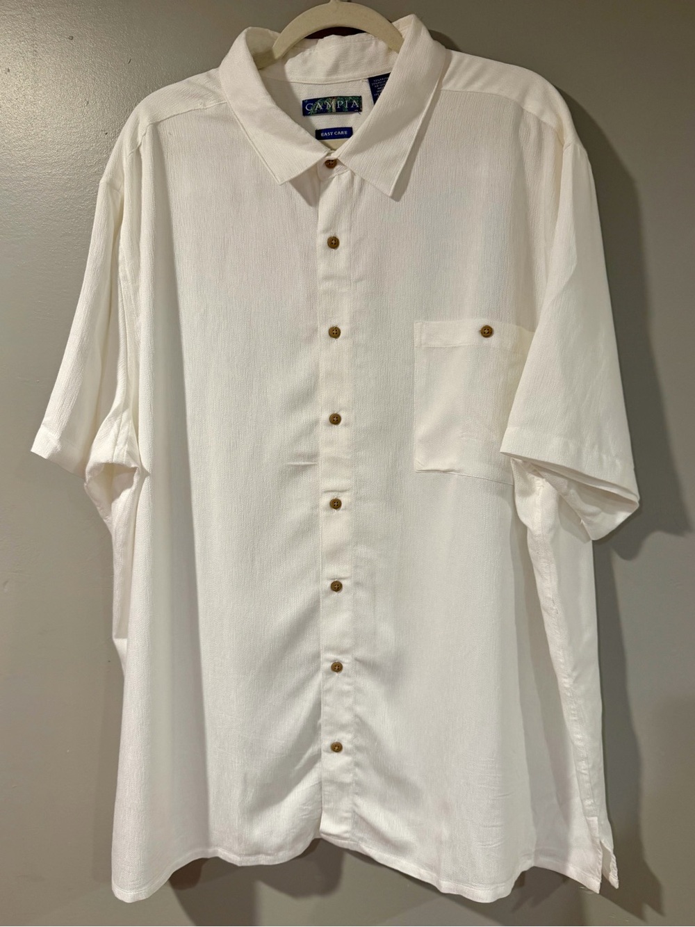 Gantpa White Short-Sleeve Button-Down Shirt - Casual Relaxed Fit